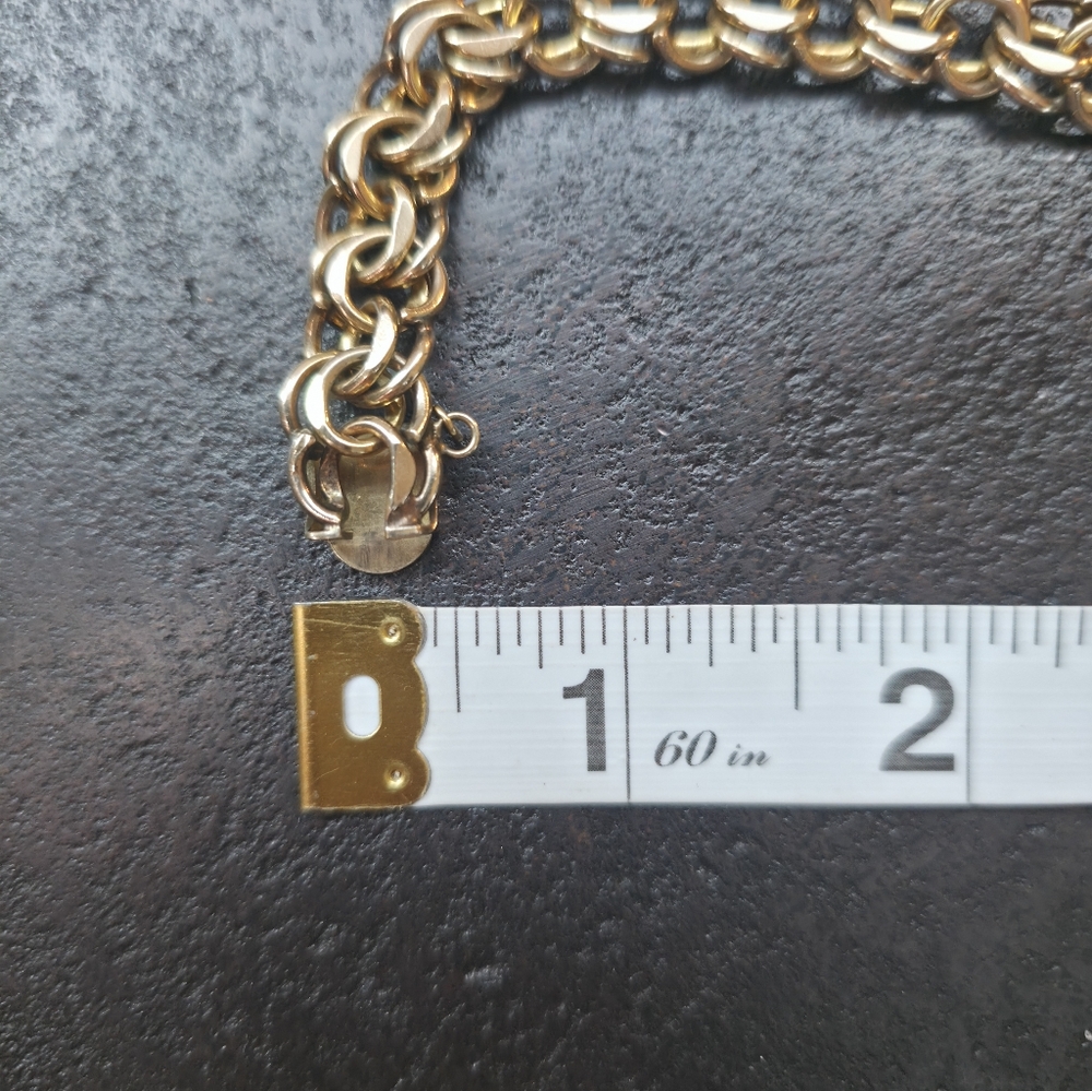 Mid Century 1/20 12k GF AR Double Chain Link Bracelet - Picture 6 of 6